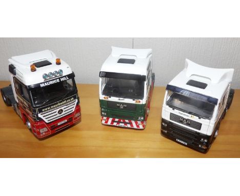 Corgi 3 x 1.50 scale Tractor Cab Units Renault, Mercedes, MANP&P group 2 (£20 for the first item and £2.50 for subsequent ite