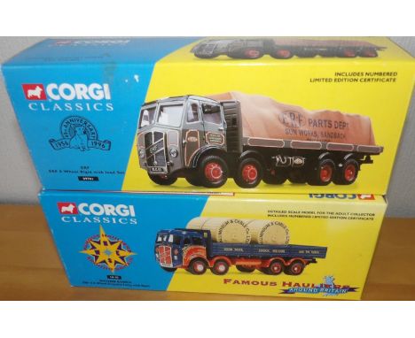 Corgi 2 x 1.50 scale 8 wheel ERF with Load Gwynne Bowen ERF SandbachP&P group 2 (£20 for the first item and £2.50 for subsequ