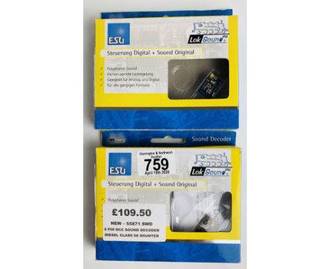 2x LokSound DCC Digital Sound Decoders - Unchecked & Untested - BoxedP&P group 2 (£20 for the first item and £2.50 for subseq