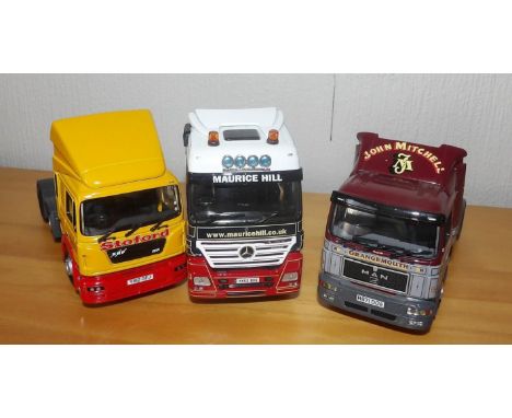 Corgi 3 x 1.50 scale Tractor Cab Units Mercedes, MAN, ERFP&P group 2 (£20 for the first item and £2.50 for subsequent items) 