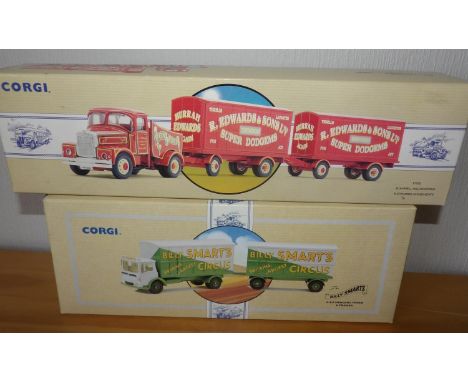 Corgi 2 x 1.50 scale Scammell Edwards Amusements and AEC Mercury Billy SmartsP&P group 2 (£20 for the first item and £2.50 fo