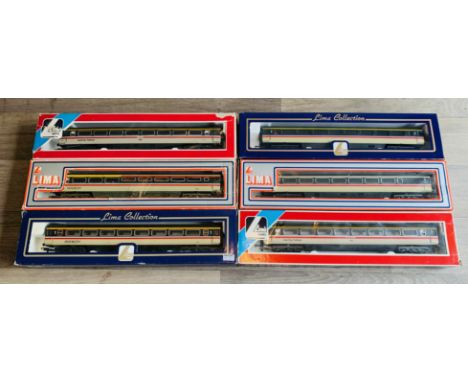 6x Lima OO Gauge Intercity Livery Passenger Coaches Including 2x Pullman Livery & Buffet Car - All Coaches BoxedP&P group 2 (