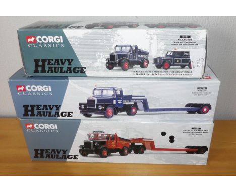 Corgi 3 x 1.50 scale 2 x Pickford and Hallett Silbermann Scammell LowloaderP&P group 2 (£20 for the first item and £2.50 for 