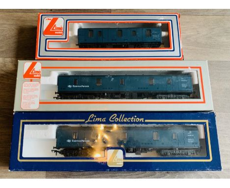 3x Lima OO Gauge BR Blue Express Parcels Coaches - All BoxedP&P group 2 (£20 for the first item and £2.50 for subsequent item