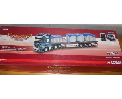 Corgi 1.50 scale Keith Murray Transport DAF 105 Flat bed and Cement Block LoadP&P group 2 (£20 for the first item and £2.50 f