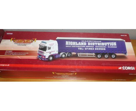 Corgi 1.50 scale MacRitchie Highland Distribution DAF XF CurtainsideP&P group 2 (£20 for the first item and £2.50 for subsequ