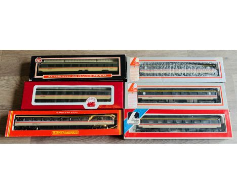6x OO Gauge Intercity Livery Mk2 & Mk4 Passenger Coaches To Include: Dapol, Hornby & Lima Examples - All BoxedP&P group 2 (£2