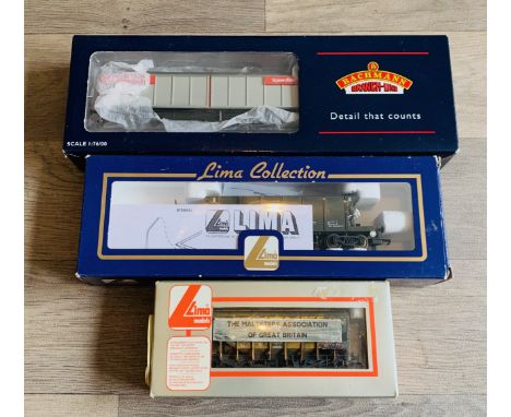 3x Assorted Freight Wagons To Include: Bachmann 33-275 VGA Speedlink, Lima BR Olive Sealion, Lima 45 Ton Hopper - All BoxedP&