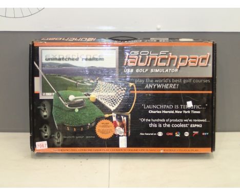 Golf launch pad simulator, boxed and appears unusedP&P group 2 (£20 for the first item and £2.50 for subsequent items) 