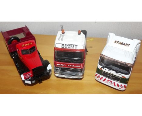 Corgi 3 x 1.50 scale Tractor Cab Units Diamond T, Volvo FH16, MANP&P group 2 (£20 for the first item and £2.50 for subsequent