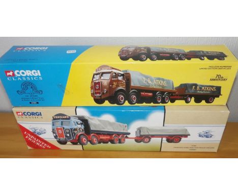 Corgi 2 x 1.50 scale 8 Wheel Lorry and Trailer Atkinson Tennant and AtkinsP&P group 2 (£20 for the first item and £2.50 for s