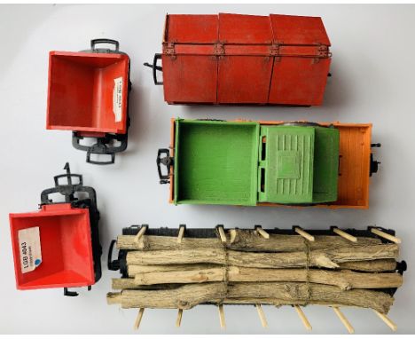 5x G Gauge Garden Railway Freight Wagons - Including LGB ExamplesP&P group 2 (£20 for the first item and £2.50 for subsequent