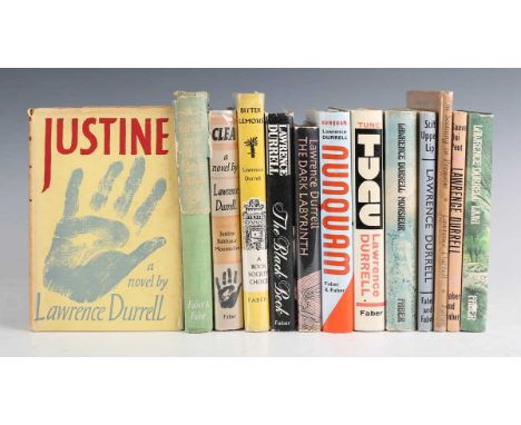 DURRELL, Lawrence. Justine. London: Faber and Faber, 1957. First edition, first impression, 8vo (203 x 126mm.) (Mild toning.)