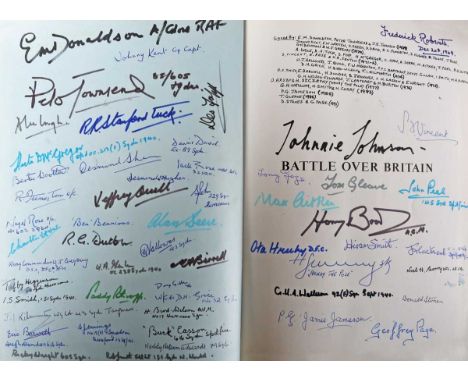 SIGNED BOOKS. – Francis K. MASON. Battle Over Britain. London: McWhirter Twins Ltd., 1969. First edition, multi-signed by man