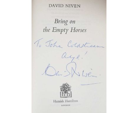 SIGNED BOOKS. – David NIVEN. Bring on the Empty Horses. London: Hamish Hamilton, 1975. First edition, second impression, sign