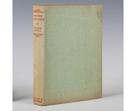 ORWELL, George. Nineteen Eighty-Four. London: Secker &amp; Warburg, 1949. First edition, first impression, 8vo (183 x 118mm.)
