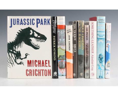 CRICHTON, Michael. Jurassic Park. New York: Alfred A. Knopf, 1990. First edition, 8vo (233 x 152mm.) Original blue cloth-back