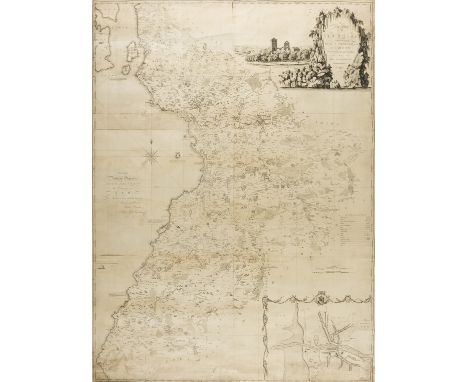 Scotland.- Armstrong & Son (Captain) A new map of Ayr Shire, comprehending Kyle, Cunningham & Carrick, large detailed wall ma