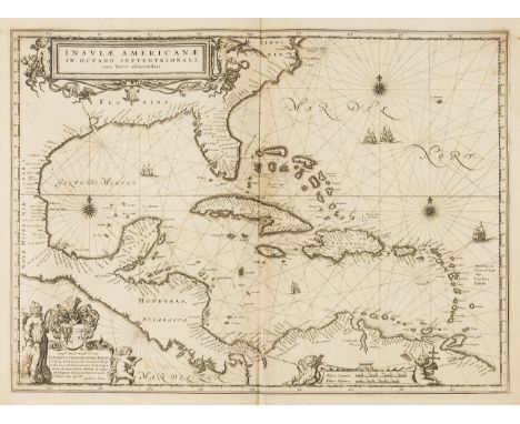 Caribbean & Gulf of Mexico.- Blaeu (Willem Jansz.) Insulae Americanae in Oceano Septentrionali, cum Terris Adiacentibus, fine
