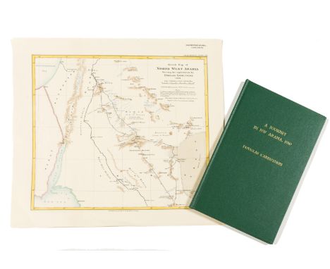 Saudi Arabia.- Carruthers (Douglas) Sketch Map of North West Arabia Showing the explorations by Douglas Carruthers, from the 