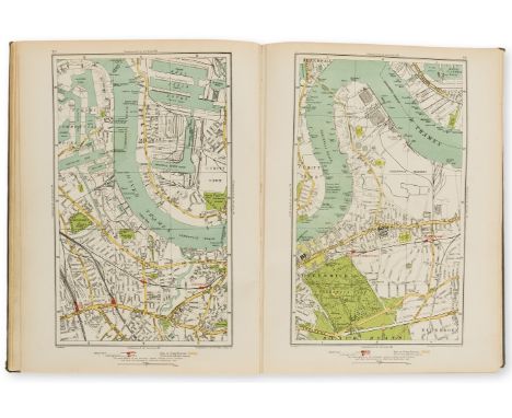 Bain (James, F.R.G.S.) The Authentic Map Directory of London and Suburbs, Fourth edition, the last pre-war edition, complete 