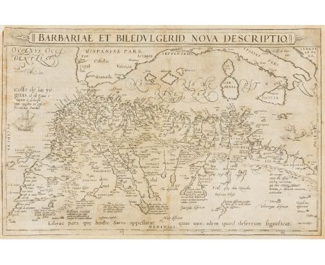 NO RESERVE Africa.- Ortelius (Abraham) Barbariae et Biledulgerid, Nova Descriptio, north coast of Africa, from Morocco to Lib