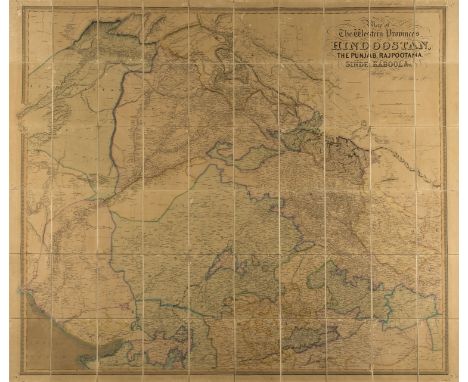 India.- Allen & Co. (William H.) Map of the Western Provinces of Hindoostan, The Punjab, Rajpootana, Sinde, Kabool &c., large