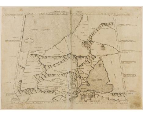 Eastern Europe.- Ptolomaeus (Claudius) Octava Europe Tabula, detailed early map including parts of Ukraine, Russia, Georgia, 