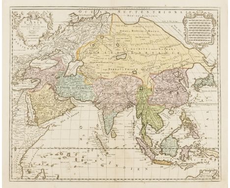 Asia.- Elwe (Jan Barend) L'Asie Divisee en ses Empires, Royaumes, et Etats..., large detailed map of Asia showing from the Ar