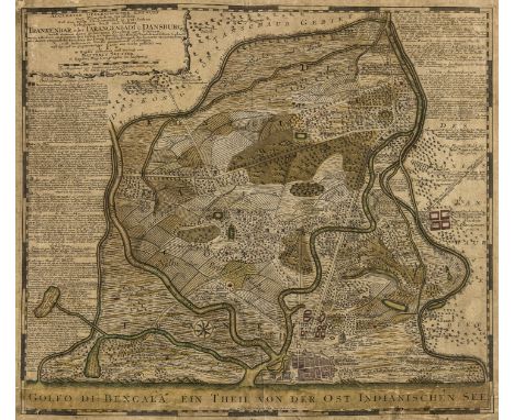 India.- Seutter (Matthäus) Accurater Geographischer Entwurf der Königlichen Dänischen auf der Küste Choromandel in Ost-Indien