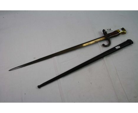 French St Etienne Production Bayonet Numbered 19333 With Original Scabbard With Matching Numbers, Dated 1879