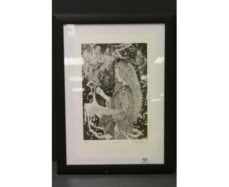 Framed and Glazed Limited Edition Signed Ed Org Print titled ' War Spell ' no. 73/850, 49cms x 33cms