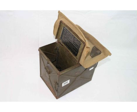 A World War Two Era Military Signalling Lamp And Morse Code Kit.