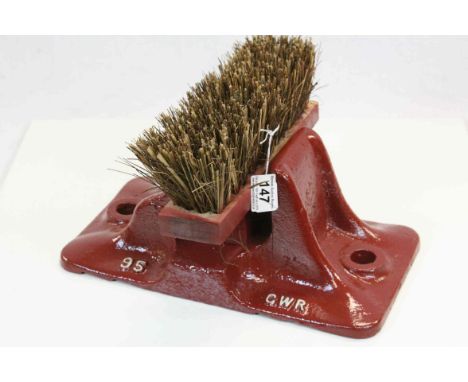 Vintage ' GWR / Great Western Railway '  Railway Chair converted into a Boot / Shoe Brush / Cleaner 