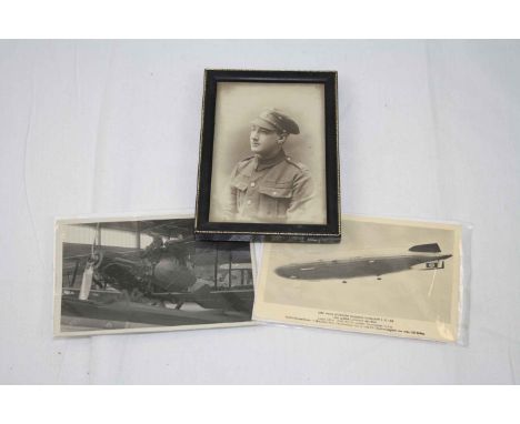 A Small Collection Of Vintage Military Postcards To Include A Portrait Of A World War One Soldier.