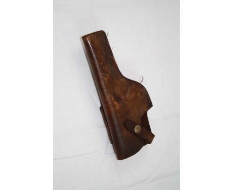 A Vintage Brown / Tan Leather Side Arm / Gun Holster.
