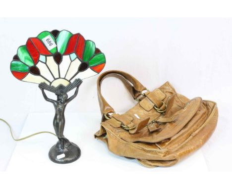 Tiffany Style Naked Lady Table Lamp together with a Chloe Handbag