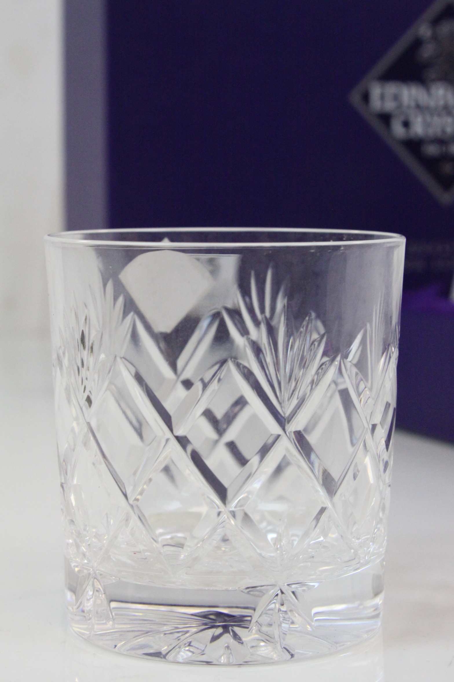 Boxed set of four Edinburgh Crystal Whisky glasses