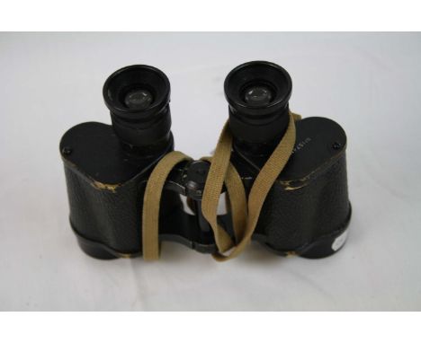 A Pair Of World War Two Military Issued Field Binoculars by Kershaw. Dated 1942 And Marked With The Broad Arrow.