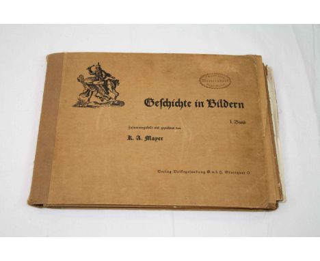 Gefchichte In Beldern (History In Pictures) By K. A. Mayer. A World War Two Propaganda Folder Containing A Large Quantity Of 