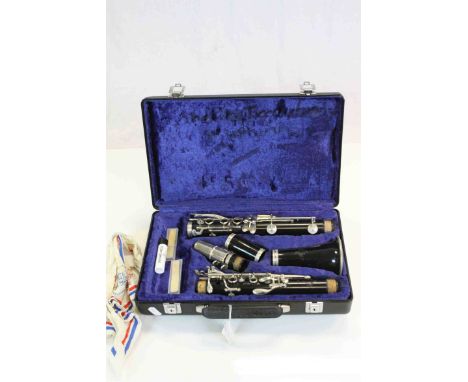 Cased vintage Buffet Crampon &amp; Cie Clarinet, with spare reeds
