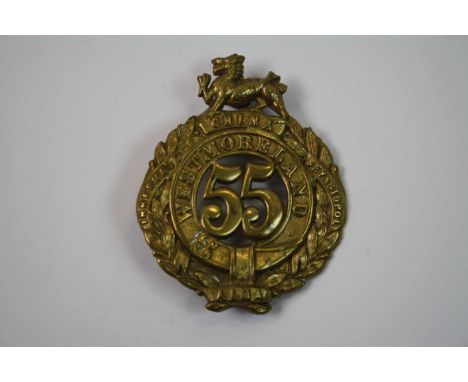 A Westmoreland 55th Regiment Of Foot Brass Glengarry Badge. The Glengarry Was A Black Undress Cap, Worn At First By Scottish 