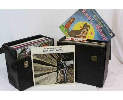 Two boxes of vintage Vinyl LP's, mainly easy listening