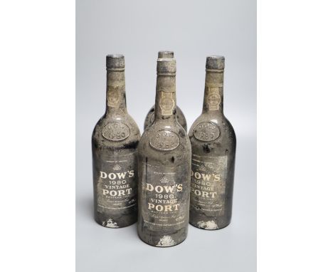 Four bottles of Dow's 1980 vintage Port