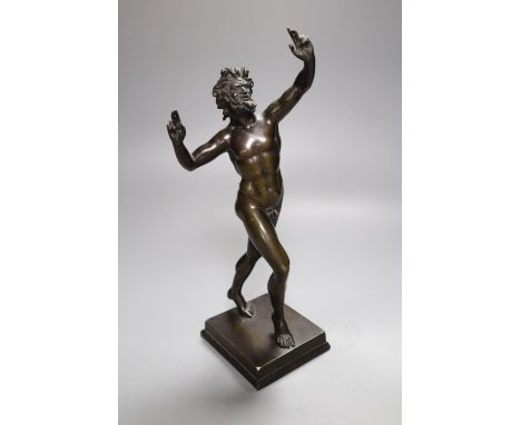 A 19th century Italian bronze of the Dancing Faun