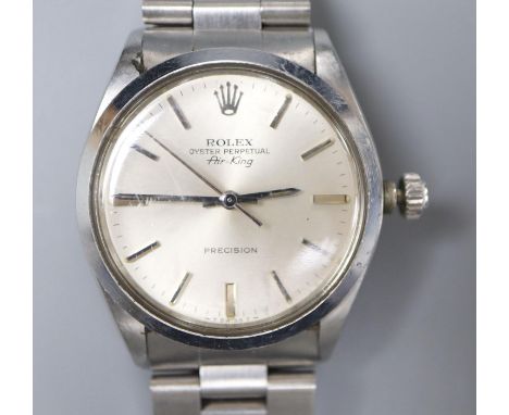 A gentleman's early 1960's stainless steel Rolex Oyster Perpetual Air-King Precision wrist watch, model no. 5500, serial no. 