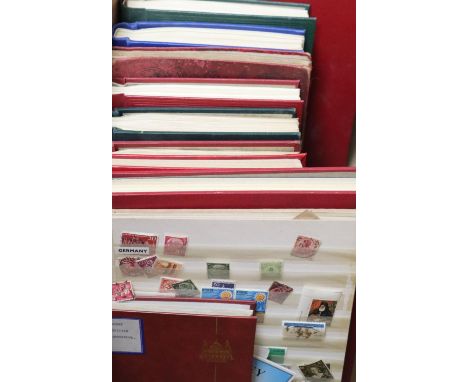 Nine somewhat sparsely mounted Great Britain and British Commonwealth stamp albums and a stock book (10)