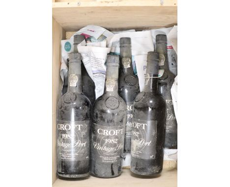 Six bottles of Croft 1982 vintage Port