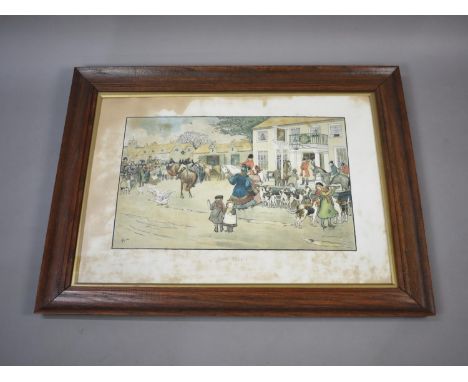 An Early 20th Century Print after A Ludovici, Published by Louis Wolff and Co, Jan 1903, in Oak Frame, Measuring 69x89cms 