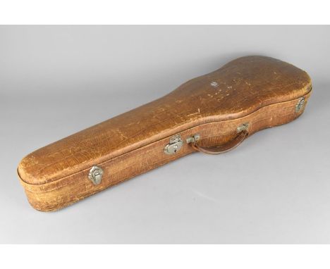 A Vintage Crocodile Skin Violin Case with Makers Label for Hart &amp; Son, London